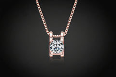 Aura Pendant Necklace — Moissanite 925 Sterling Silver