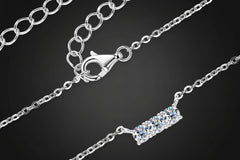 Luxe Bar Necklace — Moissanite 925 Sterling Silver
