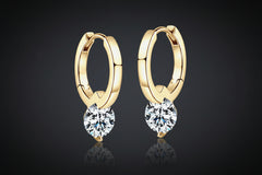 Aurora Drop Earrings — 2 Carat Moissanite 925 Sterling Silver