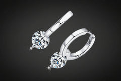 Aurora Drop Earrings — 2 Carat Moissanite 925 Sterling Silver