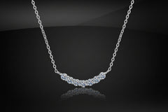 Amour Heart Necklace — 1 Carat Moissanite 925 Sterling Silver