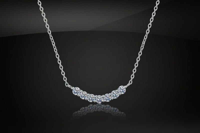 Amour Heart Necklace — 1 Carat Moissanite 925 Sterling Silver