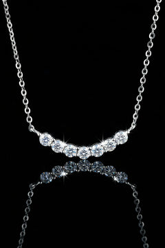 Amour Heart Necklace — 1 Carat Moissanite 925 Sterling Silver