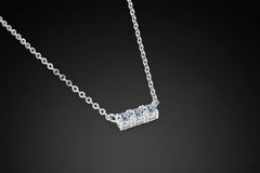 Luxe Bar Necklace — Moissanite 925 Sterling Silver