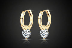 Aurora Drop Earrings — 2 Carat Moissanite 925 Sterling Silver