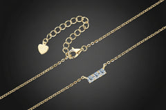 Luxe Bar Necklace — Moissanite 925 Sterling Silver