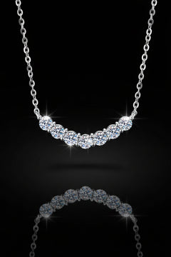 Amour Heart Necklace — 1 Carat Moissanite 925 Sterling Silver