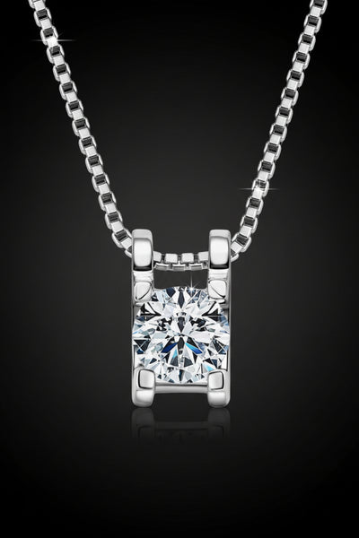 Aura Pendant Necklace — Moissanite 925 Sterling Silver
