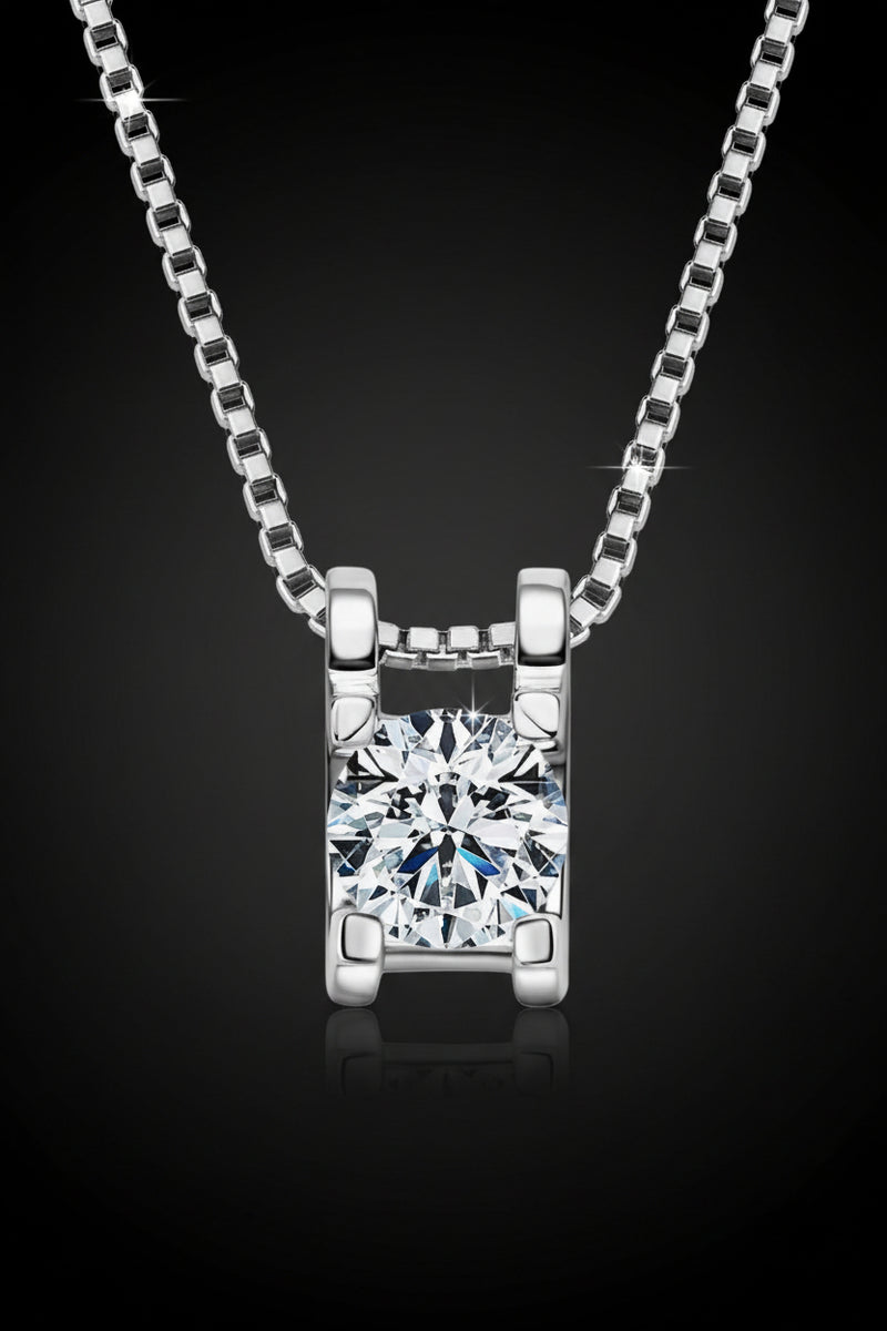 Aura Pendant Necklace — Moissanite 925 Sterling Silver