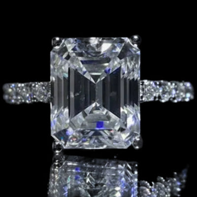 Aura Solitaire Ring — 5 Carat Moissanite 925 Sterling Silver