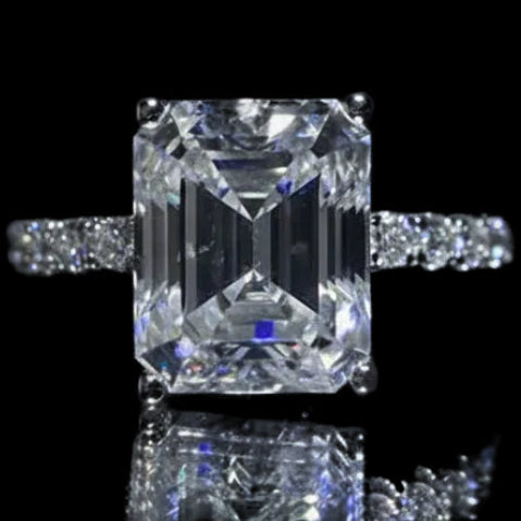 Aura Solitaire Ring — 5 Carat Moissanite 925 Sterling Silver