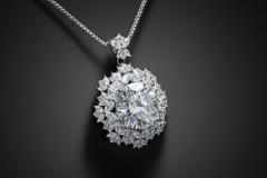 Luminary Halo Necklace — 10 Carat Moissanite & Zircon 925 Sterling Silver