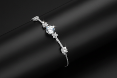 Noir Zircon Bracelet — 2 Carat Moissanite & Zircon 925 Sterling Silver