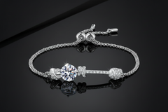 Noir Zircon Bracelet — 2 Carat Moissanite & Zircon 925 Sterling Silver