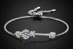 Noir Zircon Bracelet — 2 Carat Moissanite & Zircon 925 Sterling Silver