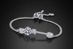 Noir Zircon Bracelet — 2 Carat Moissanite & Zircon 925 Sterling Silver