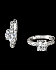 Pair of earring set on a black background