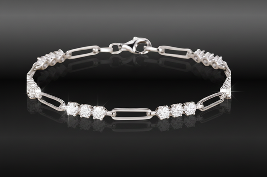 Étoile Solitaire Bracelet — 1.8 Carat Moissanite 925 Sterling Silver