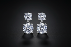 Imperial Drop Earrings — 10 Carat Moissanite 925 Sterling Silver