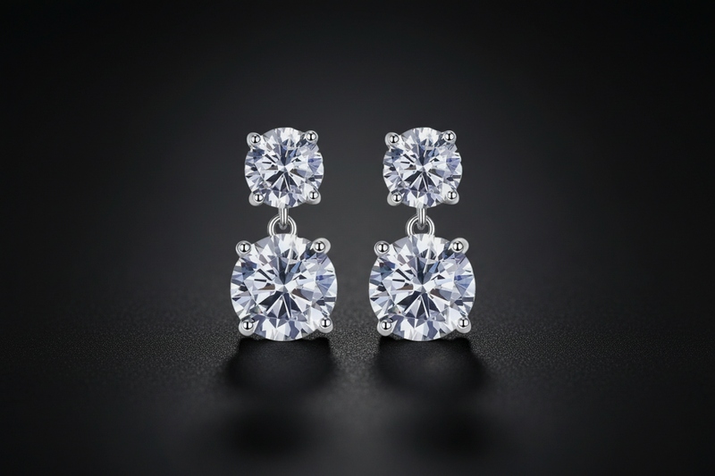 Imperial Drop Earrings — 10 Carat Moissanite 925 Sterling Silver