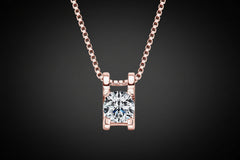 Aura Pendant Necklace — Moissanite 925 Sterling Silver