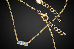 Luxe Bar Necklace — Moissanite 925 Sterling Silver