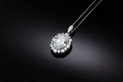 Noir Pendant Necklace — 8 Carat Moissanite 925 Sterling Silver