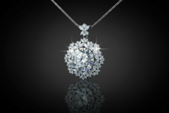 Luminary Halo Necklace — 10 Carat Moissanite & Zircon 925 Sterling Silver