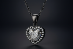Amour Heart Necklace — 1 Carat Moissanite 925 Sterling Silver